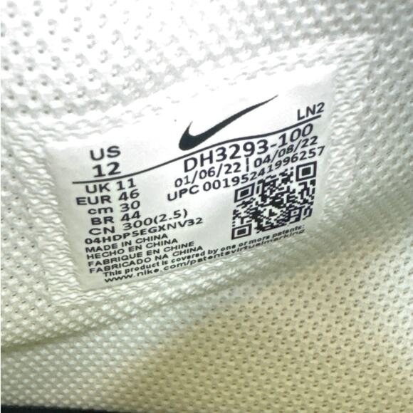 Nike Alpha Menace Pro 3 Detach White/Black Footballs Cleats Size 12 (DH3293-100) - Picture 10 of 10